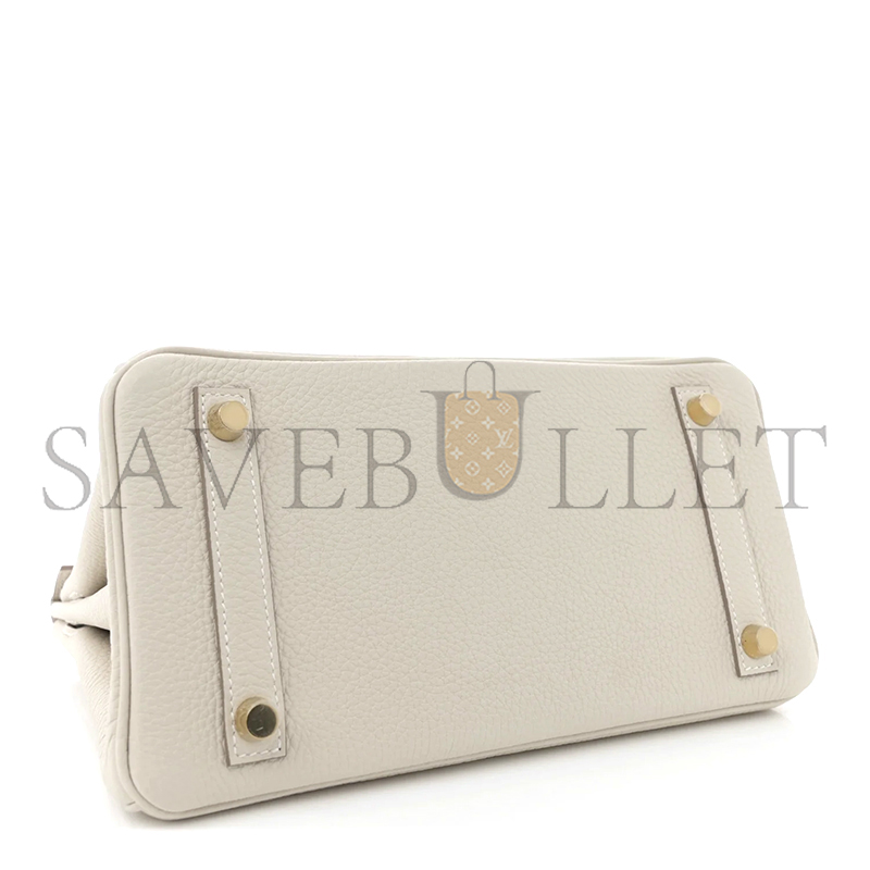H**me5 master birkin 25 retourne togo craie gold hardware h041344cc10 (25*20*13cm)